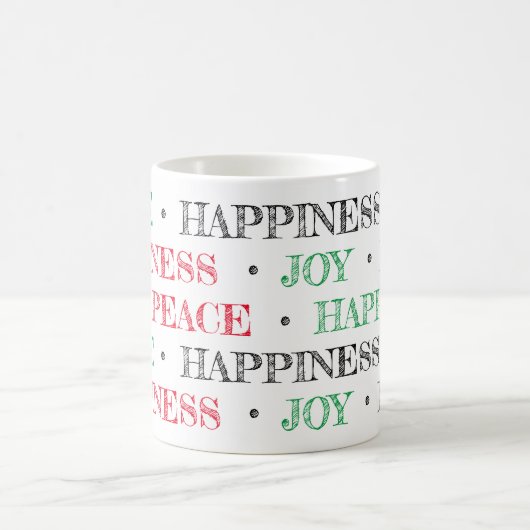 Weihnachts-Freude für Frieden Kaffeetasse (Mittel)