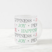 Weihnachts-Freude für Frieden Mattglastasse (VorderseiteRechts)