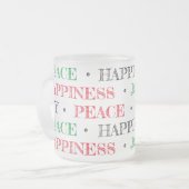 Weihnachts-Freude für Frieden Mattglastasse (Vorderseite Links)
