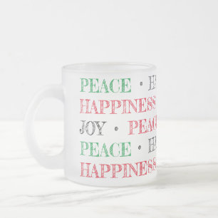 Weihnachts-Freude für Frieden Mattglastasse