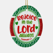 Weihnachts-Freude im Herrn Immer Philippinen Keramik Ornament (Rechts)