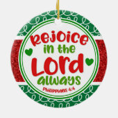 Weihnachts-Freude im Herrn Immer Philippinen Keramik Ornament (Hinten)