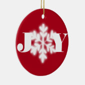 Weihnachts-Freude personalisieren minimalistisch e Keramik Ornament (Rechts)