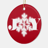 Weihnachts-Freude personalisieren minimalistisch e Keramik Ornament (Links)
