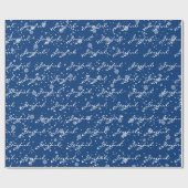 Weihnachts-Freude Text in Schneeflocken Geschenkpapier (Flach)