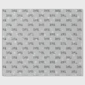 Weihnachts-Freude Text in Schneeflocken Geschenkpapier (Flach)