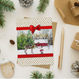 Weihnachts-Freude und Foto Feiertagspostkarte