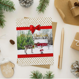 Weihnachts-Freude und Foto Feiertagspostkarte