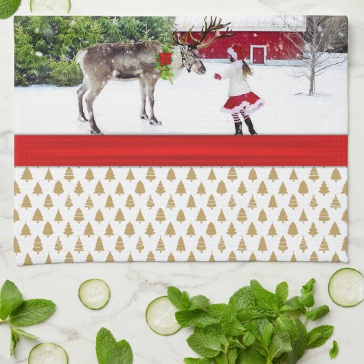 Weihnachts-Freude und Foto Handtuch (Gefaltet)