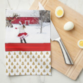 Weihnachts-Freude und Foto Handtuch (Viertel Falte)