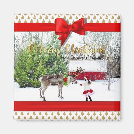 Weihnachts-Freude und Foto Magnet (Vorne)