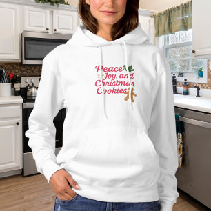 Weihnachts-Freudenkekse zitieren rot Hoodie