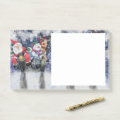 Weihnachts-Freunde Spaß Malerei Post-it Klebezettel (Auf Schreibtisch)