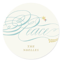 Weihnachts-Friede-Script-Kalligrafie Foliage Class