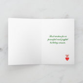 Weihnachts-Frieden Herzkranz Feiertagskarte (Innenseite)