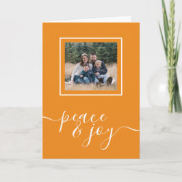 Weihnachts-Frieden und Freude Typografie Holiday F Feiertagskarte