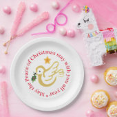 Weihnachts-Friedenstaube mit Heiligen Pappteller (Party)