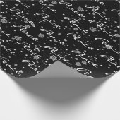 Weihnachts-Friedenstext in Schneeflocken Geschenkpapier (Ecke)