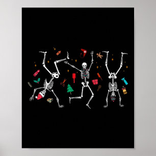 Weihnachts-Friseursalon Skelettänzerin Friseur Poster