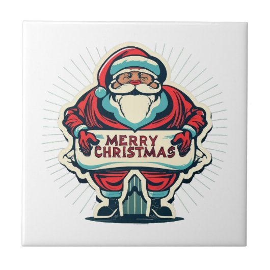 Weihnachts frohe Botschaft verbreitet Weihnachtsfr Fliese (Vorderseite)