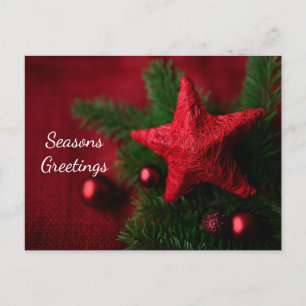 Weihnachts-Frohe Festtage in Red Star Postkarte