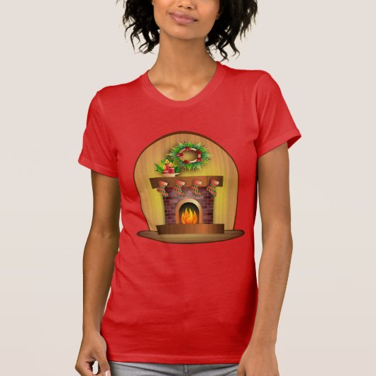Weihnachts-Frohe Festtage-Strumpf T-Shirt (Vorderseite)