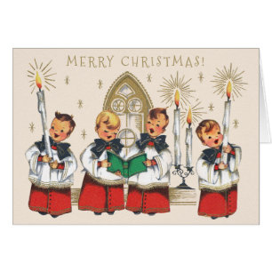 Weihnachts fröhliche Chöre singen Carols Card