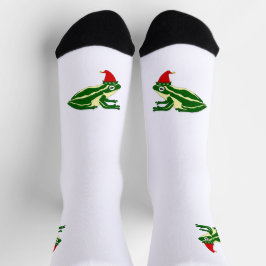 Weihnachts-Frosch-Crew-Socken Socken