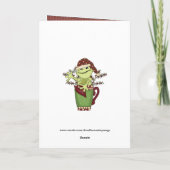 Weihnachts-Frosch-Feiertagskarte Feiertagskarte (Rückseite)