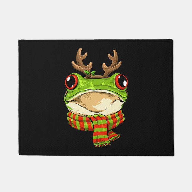 Weihnachts Frosch Toad Weihnachtsmann Reindeer Xma Fußmatte (Vorderseite)