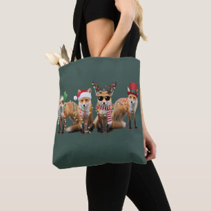Weihnachts-Fuchs-Liebhaber Familie Tier Xmas Ferie Tasche