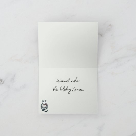 Weihnachts-Fuchskarte Feiertagskarte (Innenseite)