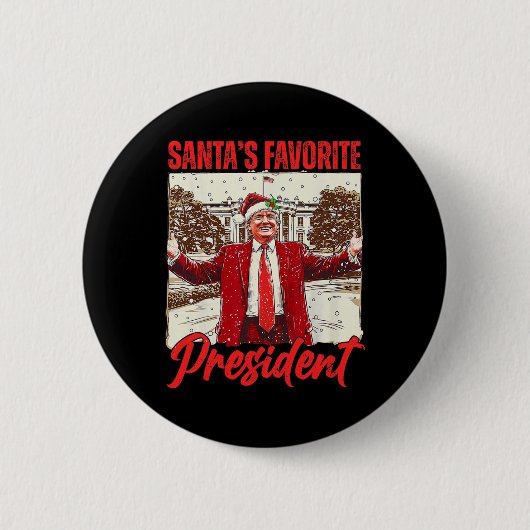 Weihnachts-FuE-Präsident Trump 2024 Button (Vorderseite)