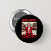 Weihnachts-FuE-Präsident Trump 2024 Button (Vorne & Hinten)