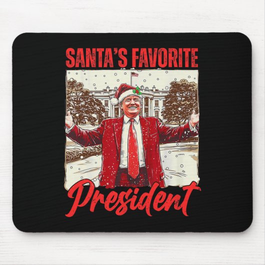 Weihnachts-FuE-Präsident Trump 2024 Mousepad (Vorne)