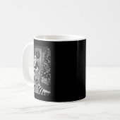 Weihnachts-Funny Cat Selfie mit dem Weihnachtsmann Kaffeetasse (Vorderseite Links)