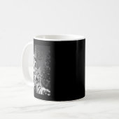 Weihnachts-Funny Cat Selfie mit dem Weihnachtsmann Kaffeetasse (Vorderseite Links)