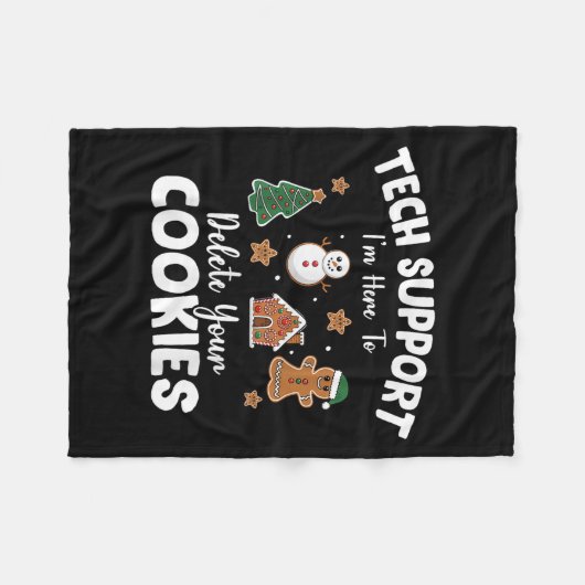 Weihnachts Funny Cookies Pajamas Xmas für Männer F Fleecedecke (Vorderseite (Horizontal))