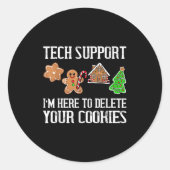 Weihnachts Funny Cookies Pajamas Xmas für Männer F Runder Aufkleber (Vorderseite)