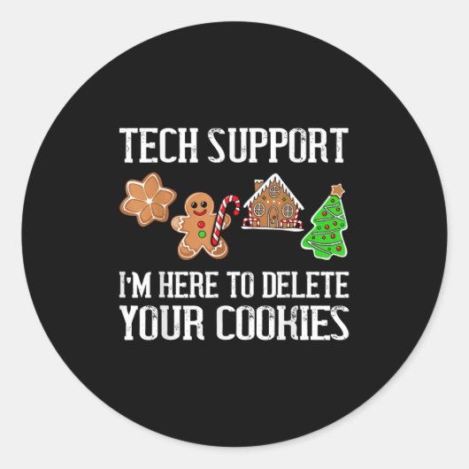 Weihnachts Funny Cookies Pajamas Xmas für Männer F Runder Aufkleber (Vorderseite)