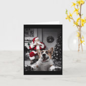 Weihnachts Funny Corgi Hund Selfie mit dem Weihnac Karte (Gelbe Blume)