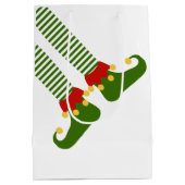 Weihnachts Funny ELF Shelf Urlaub Festlicher Spaß Mittlere Geschenktüte (Rückseite)