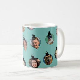 Weihnachts-Funny Family Foto Faces Ornamente Kaffeetasse