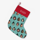 Weihnachts-Funny Family Foto Faces Ornamente Kleiner Weihnachtsstrumpf (Vorderansicht (hängend))