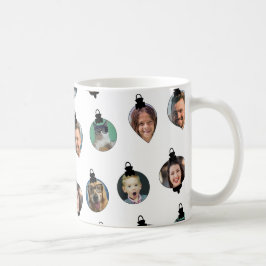 Weihnachts Funny Family Foto Faces Ornamente Weiß Kaffeetasse