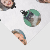 Weihnachts Funny Family Foto Faces Ornamente Weiß Seidenpapier (Ausschnitt)