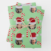 Weihnachts Funny Family Foto Weihnachtsmannmützen Geschenkpapier Set (Beispiel)