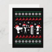 Weihnachts Funny Friseur Xmas Weihnachtsgeschenk RSVP Karte (Vorne/Hinten)