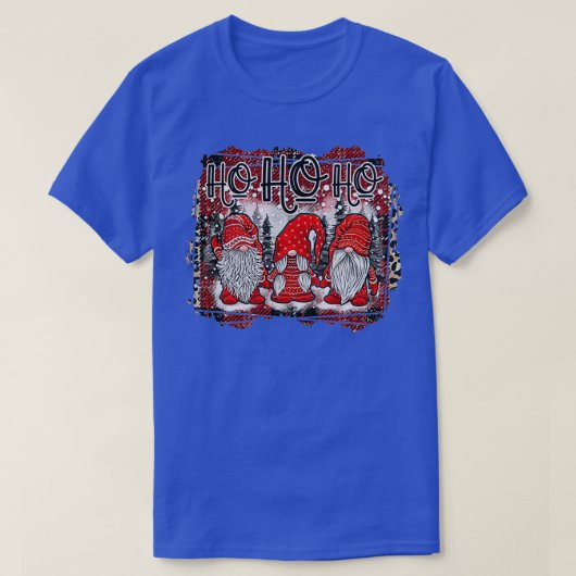 Weihnachts Funny Gnomes HO HO HO Schnee und Weihna T-Shirt (Design vorne)