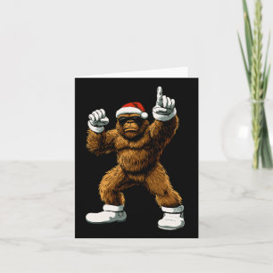 Weihnachts Funny Graphic T-Shirt Bigfoot Santa Kid Karte